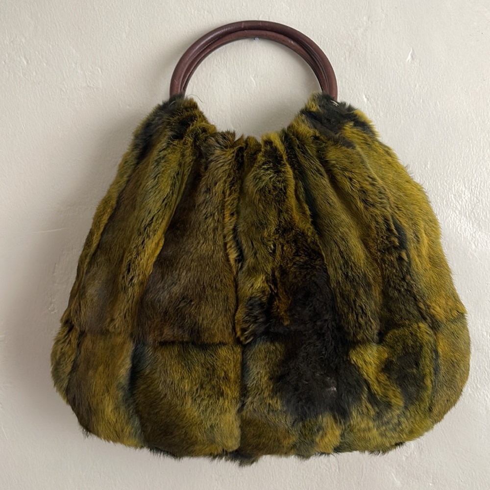 Elena Girardi large rabbit fur shoulder bag - Picture 6 of 11